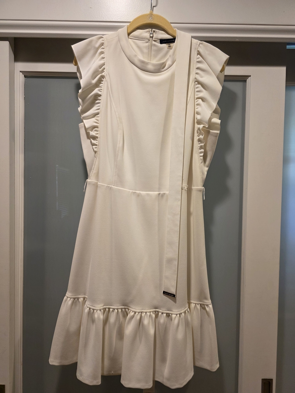 Tommy Hilfiger Cream Ruffle Mini Dress
